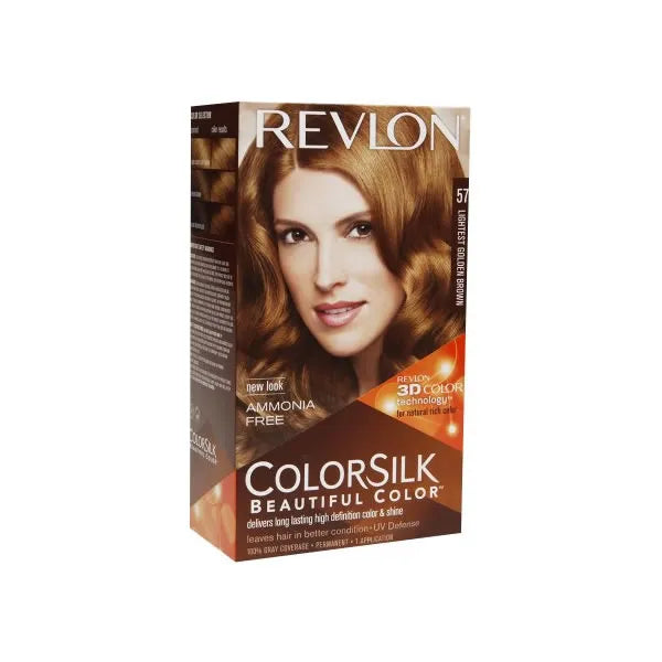Revlon Colorsilk Sin Amoniaco 57 Castaño Dorado Más Claro
