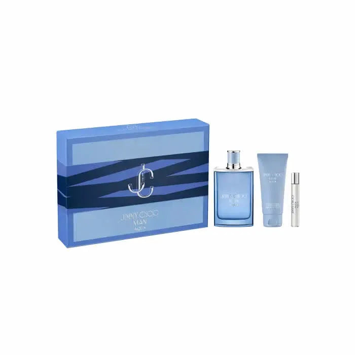 Jimmy Choo Man Aqua Eau De Toilette Spray 100 ml Set de 3 piezas