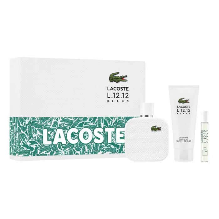 Lacoste L 12 12 Blanc Eau de Toilette Spray 100 ml Set de 3 piezas