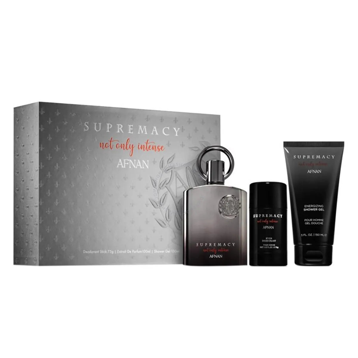 Afnan Supremacy Not Only Intense Eau De Parfum 100 ml Spray Gel de baño 100 ml Desodorante en barra 75 ml