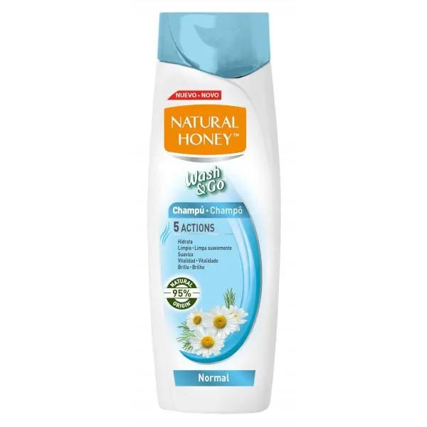 Champú Natural Honey Wash and Go Normal 400 ml
