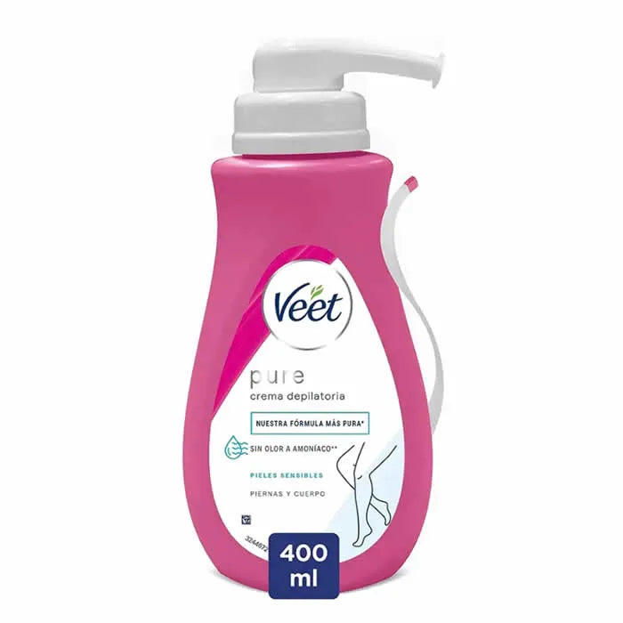 Crema depilatoria Veet Pure Shower para piel sensible 400 ml