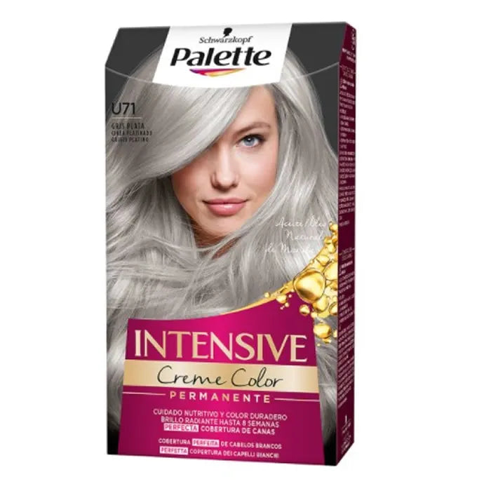 Paleta de tintes cremosos intensivos Schwarzkopf U71 Gris Plata