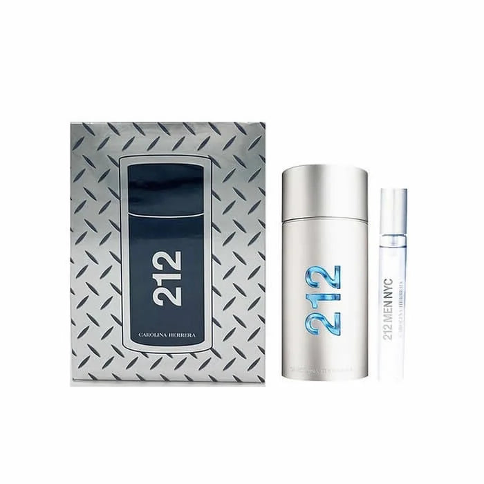 Carolina Herrera 212 Men Nyc Eau De Toilette Spray 100ml 2 Piece Set