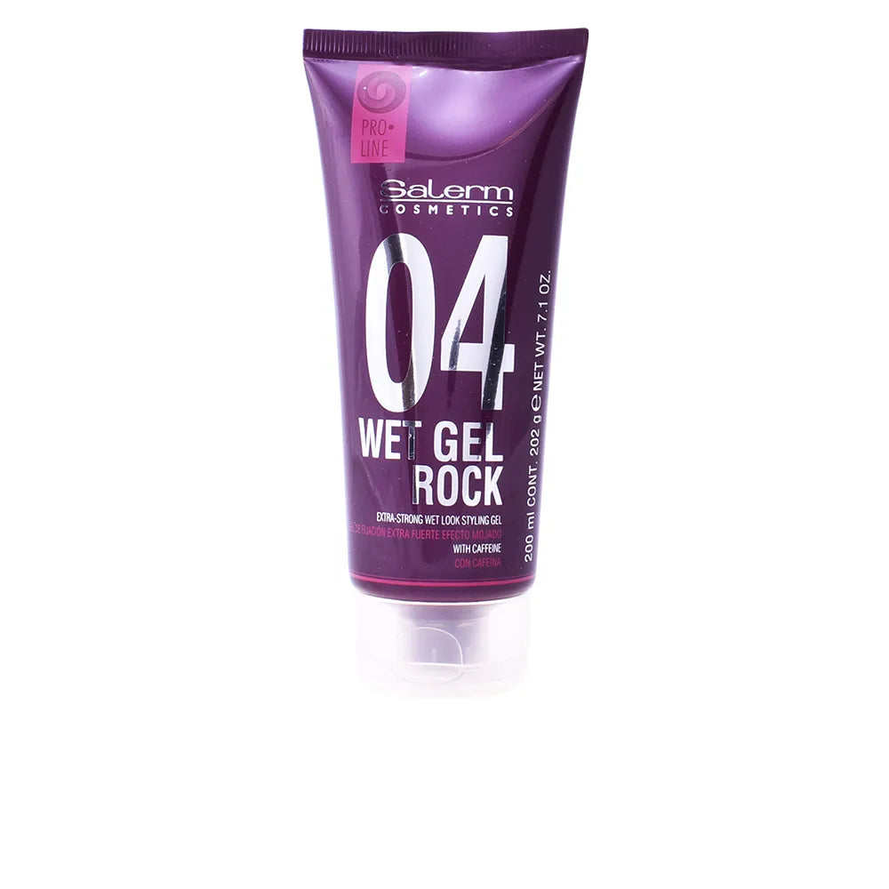 Salerm Cosmetics Wet Gel Rock Gel de peinado extra fuerte con efecto mojado 200 ml