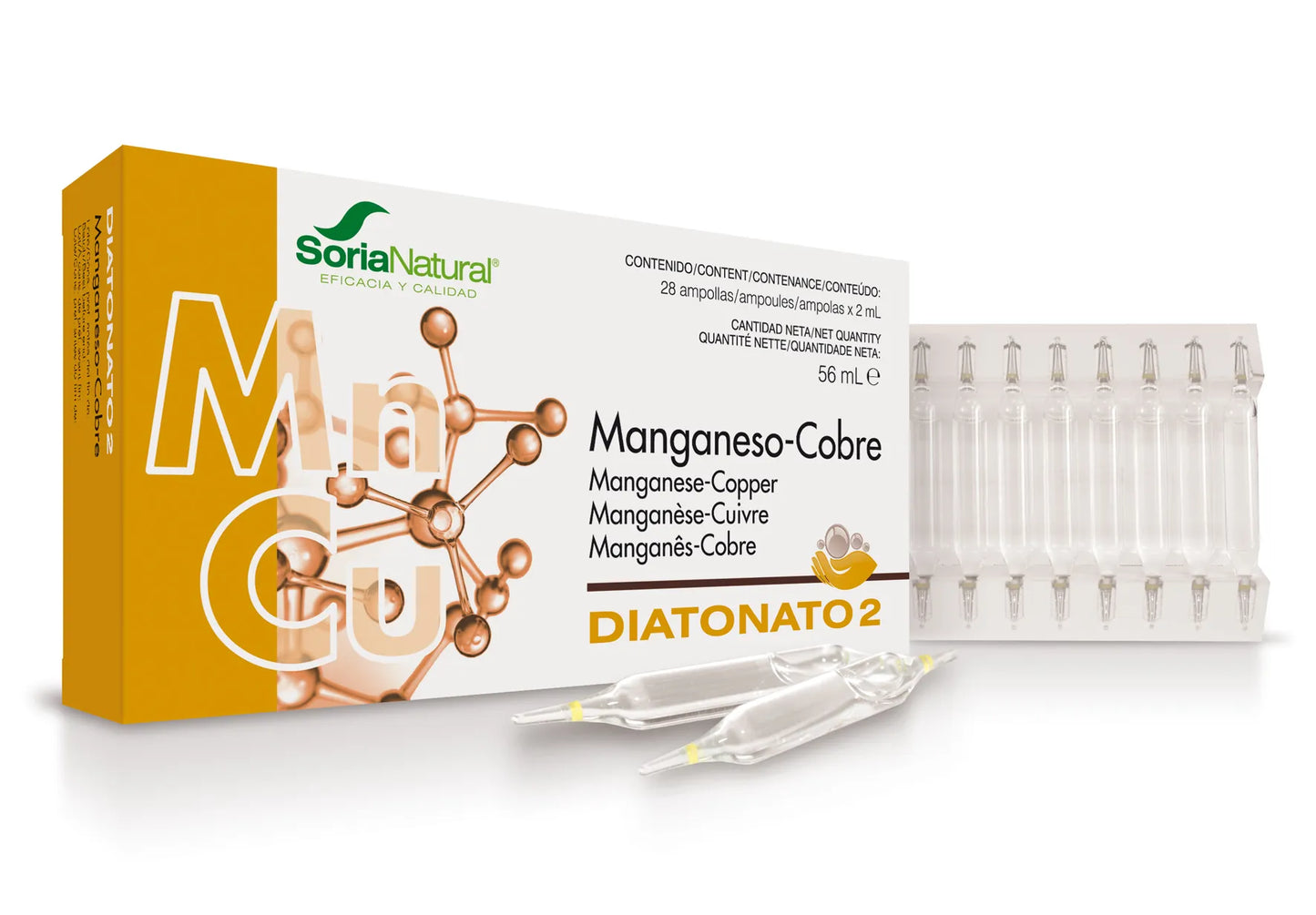 Soria Diatonato 2 Mangan-Copper 28 Ampoules X 2ml