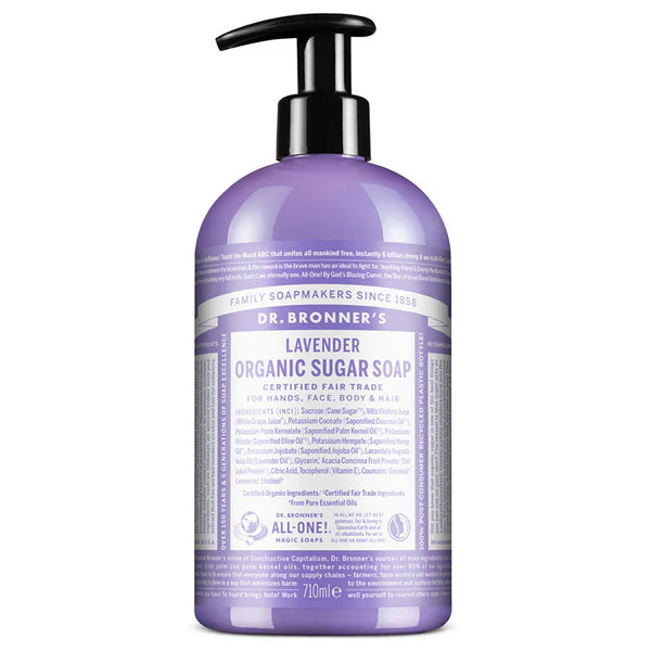 Dr. Bronner's Organic Lavender Sugar Soap 710 ml