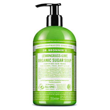 Jabón de azúcar orgánico Dr. Bronner's Citronela y Lima 355 ml