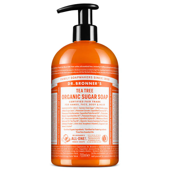 Dr. Bronner's Organic Sugar Soap Tea Tree 710 ml