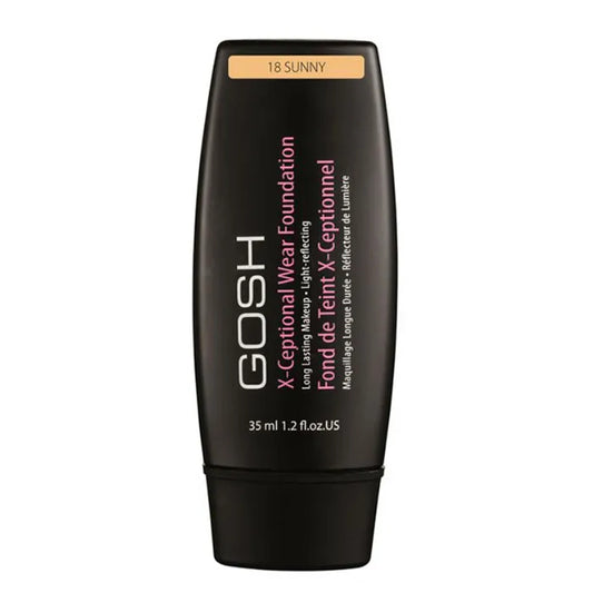 Base de maquillaje Gosh X-Exceptional Wear de larga duración, tono 18 Sunny, 35 ml