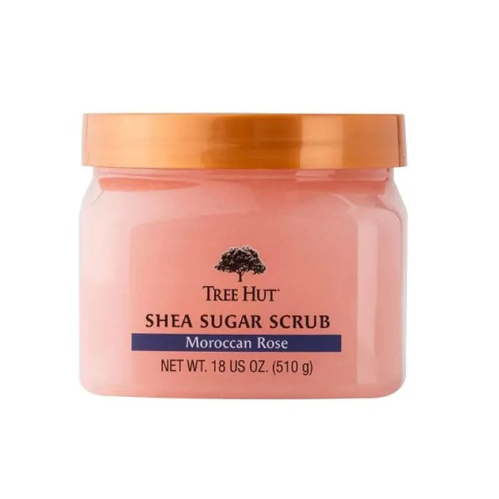 Exfoliante de azúcar y karité Tree Hut con rosa marroquí (510 g)