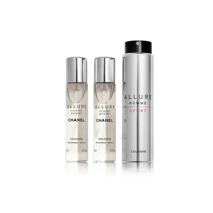 Chanel Allure Homme Sport Travel Spray 3-Piece Refillable Set