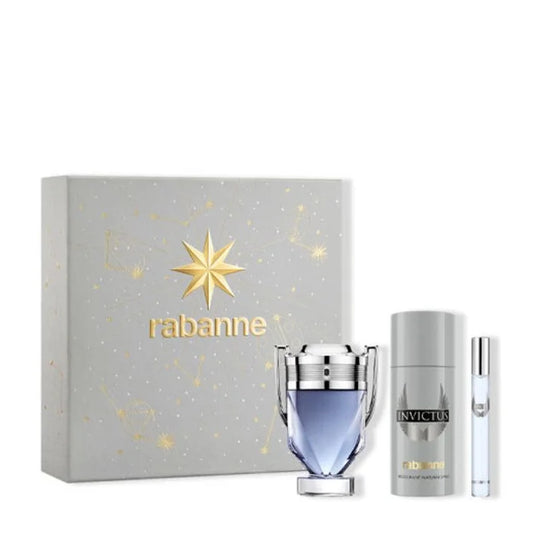 Rabanne Invictus Eau De Toilette Spray 100ml Set De 3 Piezas