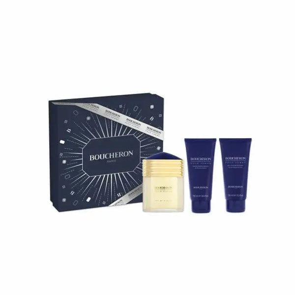 Boucheron Homme Eau De Parfum Spray 100ml Juego De 3 Piezas