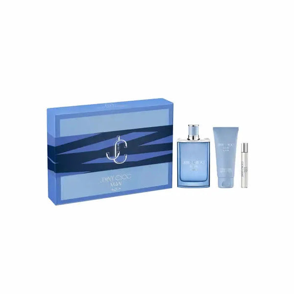 Jimmy Choo Man Aqua Eau De Toilette Spray 100ml 3-Piece Set