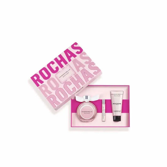 Rochas Mademoiselle Eau De Parfum Spray 90ml Juego de 3 piezas