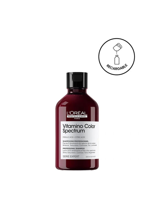 Champú L'Oréal Professionnel Vitamino Color Spectrum sin sulfatos, para cabello teñido, fijación del color 300 ml