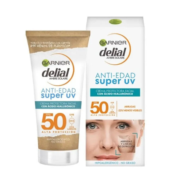 Crema protectora facial antiedad Super UV Delial FPS 50 50 ml