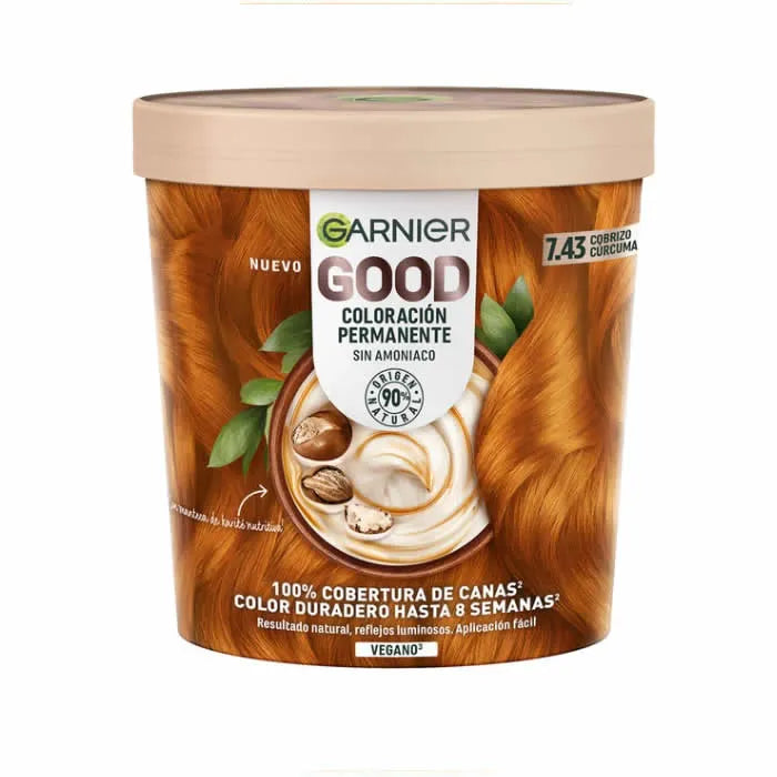 Garnier Good Tinte Permanente Sin Amoníaco 7.43 Cobrizo Cúrcuma