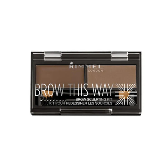 Kit para esculpir cejas Rimmel Brow This Way 002 Marrón medio