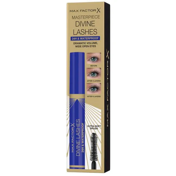 Máscara de pestañas Max Factor Divine Lashes 24h y resistente al agua negra