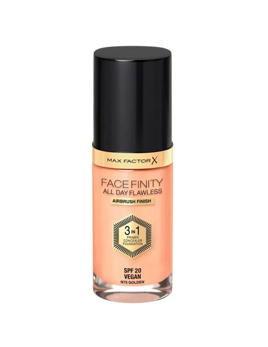 Max Factor Facefinity 3 en 1 Prebase, corrector y base 75-Golden 30 ml