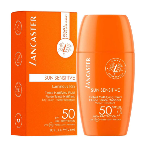 Fluido bronceador luminoso Sun Sensitive de Lancaster FPS 50 30 ml