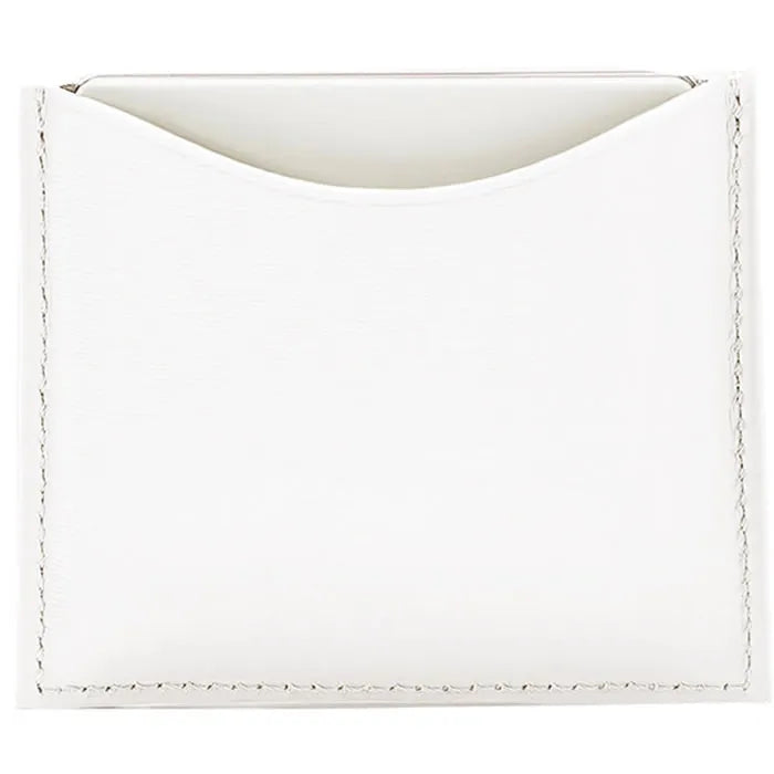 Estuche compacto de cuero blanco La Bouche Rouge