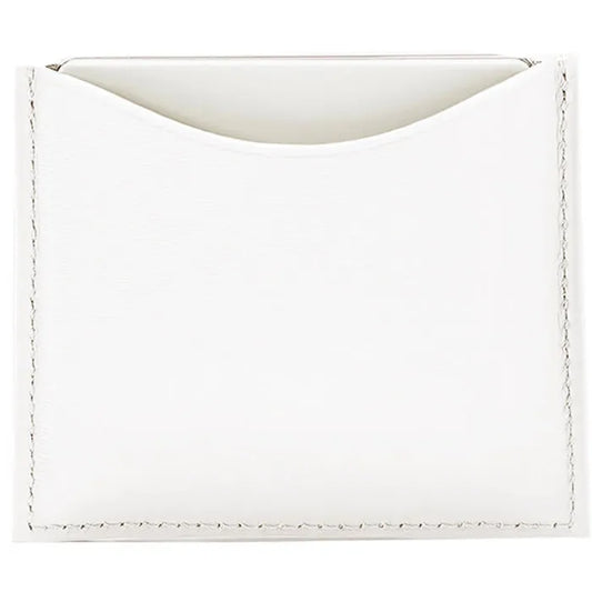 Estuche compacto de cuero blanco La Bouche Rouge