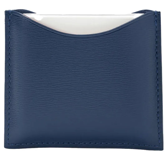 Estuche compacto de cuero azul marino La Bouche Rouge