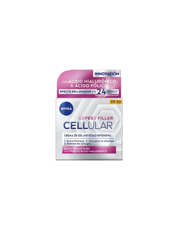 Nivea Cellular Filler Crema de día con ácido hialurónico y ácido fólico FPS 30 50 ml