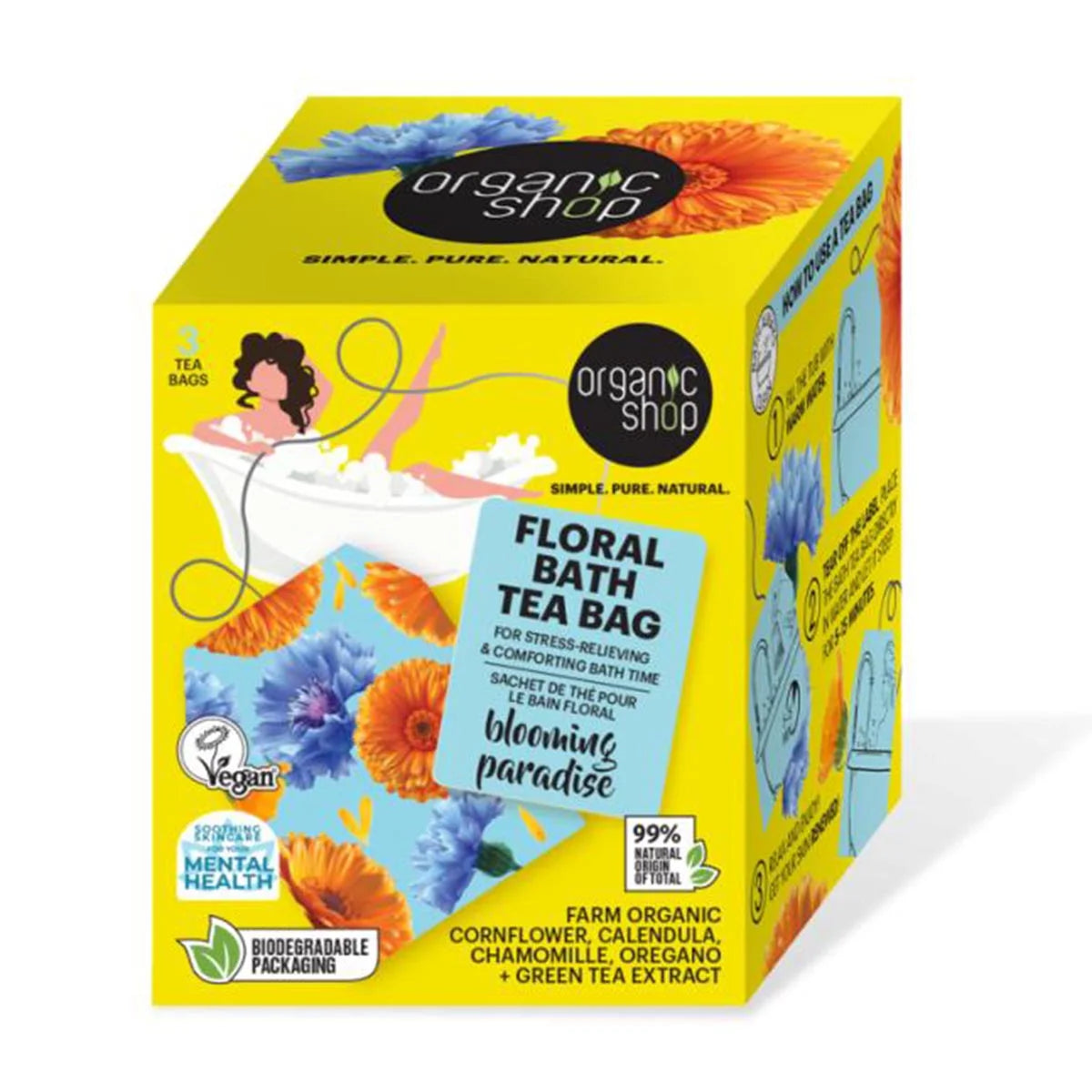 Organic Shop Baño Floral Bolsitas De Te Blooming Paradise 280un