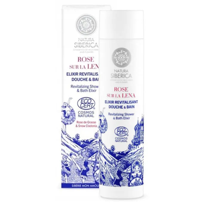 Natura Siberica Lena Rose Revitalizing Shower and Bath Elixir 200ml