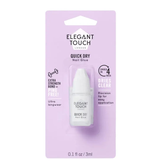 Pegamento para uñas de secado rápido Elegant Touch de 5 segundos