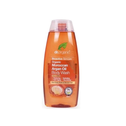 Gel de baño y ducha con aceite de argán marroquí Dr. Organic 250 ml
