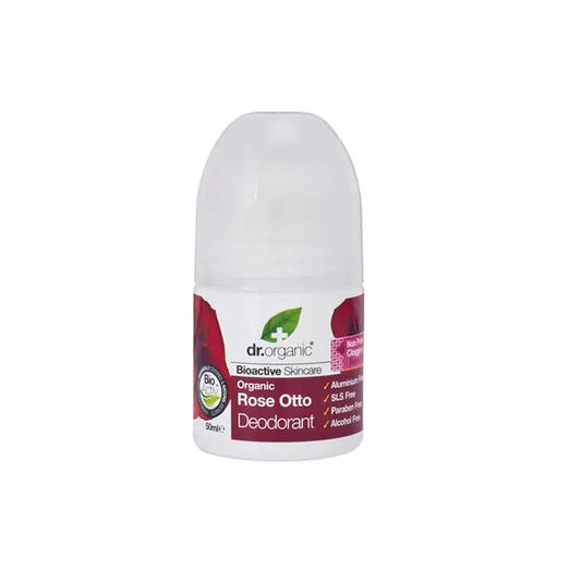 Desodorante roll-on Dr Organic Rose Otto 50 ml