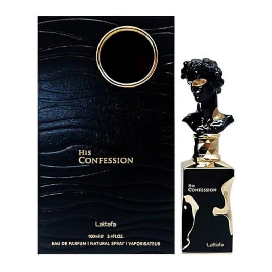 Lattafa His Confession EDP Masculino Amadeirado 100ml