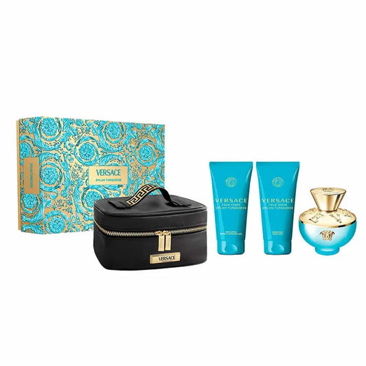 Versace Dylan Torquoise Eau De Toilette Spray 100 ml Juego de 4 piezas