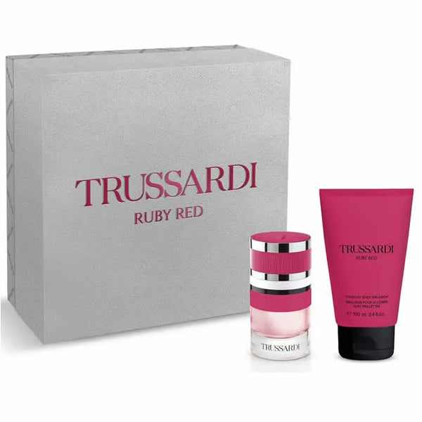 Trussardi Ruby Red Eau De Parfum Spray 60ml Set 2 Pieces