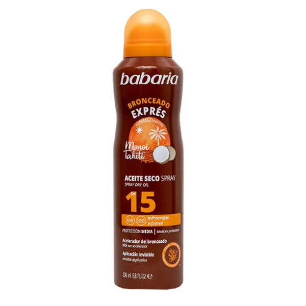Babaria Monoi Tahiti Dry Oil SPF15 Spray 200ml
