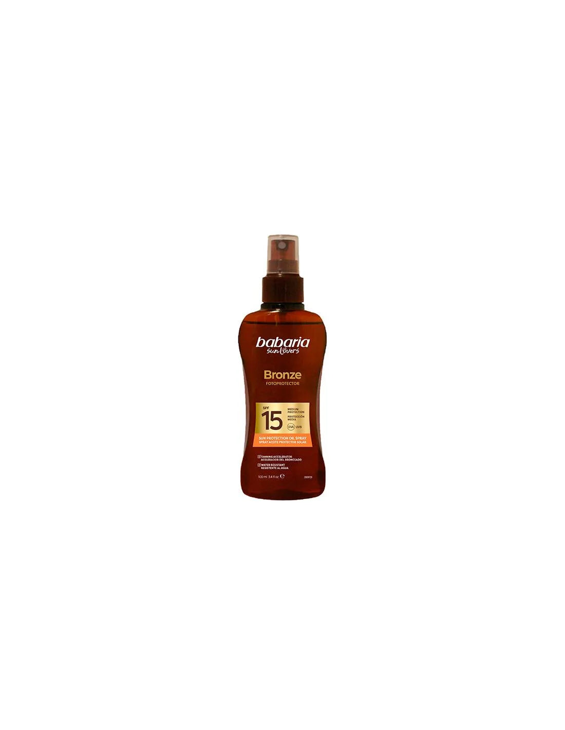 Babaria Sol Bronze Aceite Protector Solar Spray Spf15 100ml