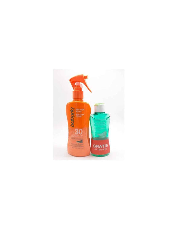 Babaria Sun Pack Aloe Spray Protector SPF30 200ml After Sun and Ice 100ml