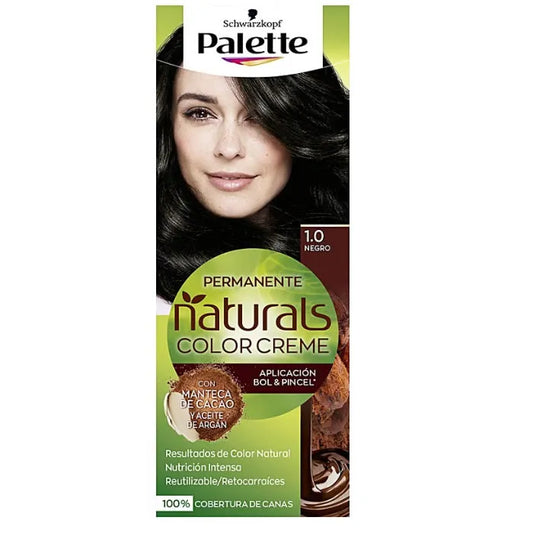 Paleta de color negro Schwarzkopf Naturals Color Creme 1.0