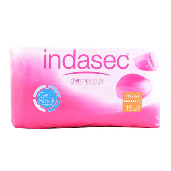 Indasec Dermoseda Compresas Incontinencia Maxi 15 Unidades
