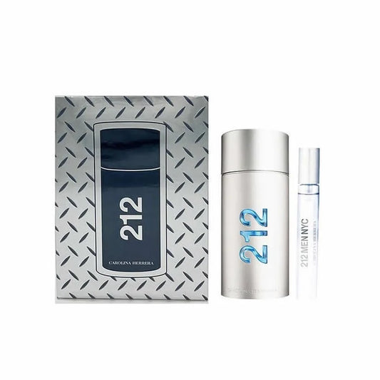Carolina Herrera 212 Men Nyc Eau De Toilette Spray 100ml Set 2 Pieces