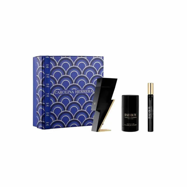 Carolina Herrera Bad Boy Eau De Toilette Spray 100 ml Set de 3 piezas