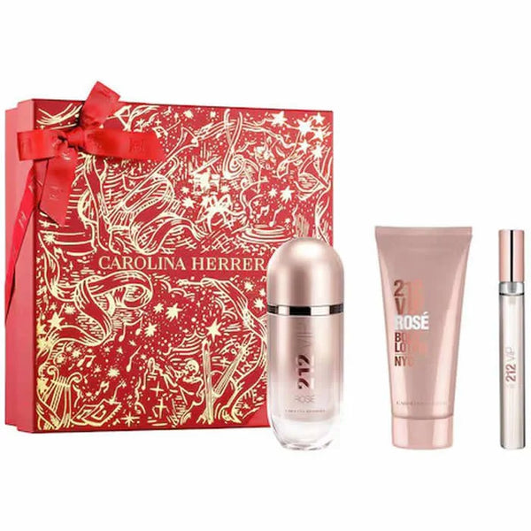 Carolina Herrera 212 VIP Rose Eau de Perfume Spray 80ml Juego de 3