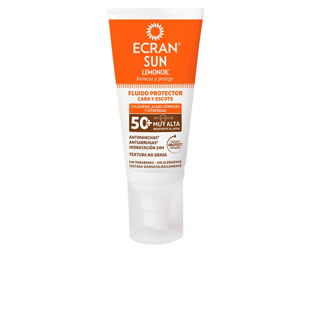 Tela Sun Lemonoil Fluido para rostro y cuello FPS 50 50 ml