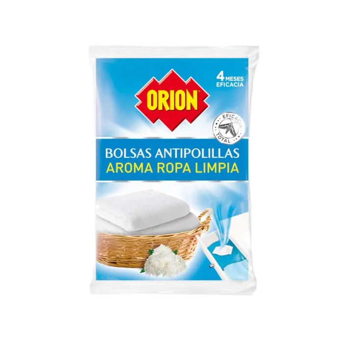 Bolsas Antipolillas Orion Aroma Ropa Limpia 20 Unidades