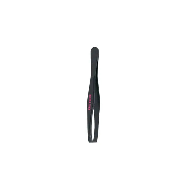 Beter Black Coated Steel Straight Tip Tweezers